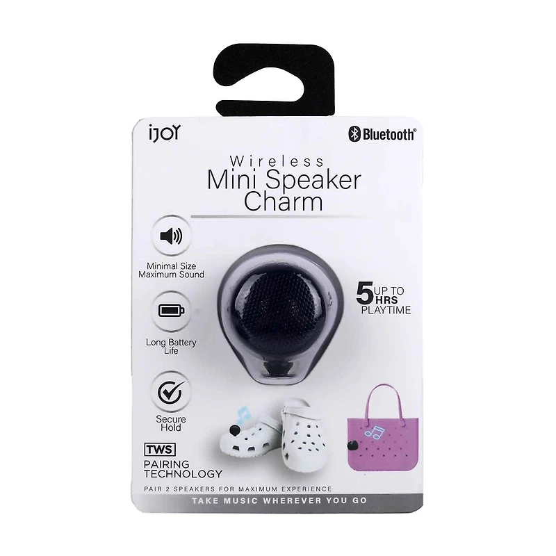 iJoy Summer Black and Clear Mini Speaker Charm