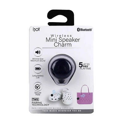 iJoy Summer Black and Clear Mini Speaker Charm