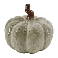 Harvest Polka Dot Ceramic Pumpkin Décor, 7 in
