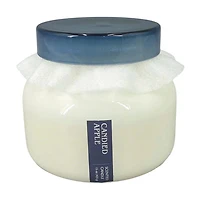 Candied Apple Blue Glass Jar Candle with Lid, 15 oz