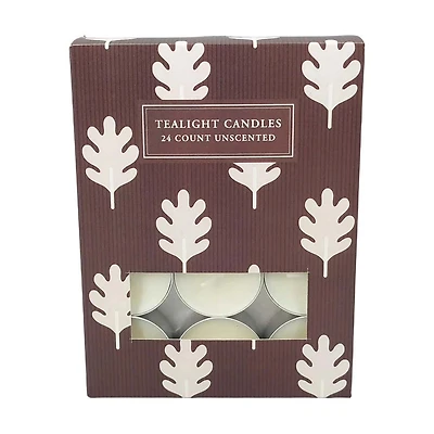 Unscented Tealight Candles, 24 ct