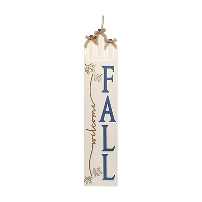 Cream "Welcome Fall" Harvest Porch Sign, 40 in