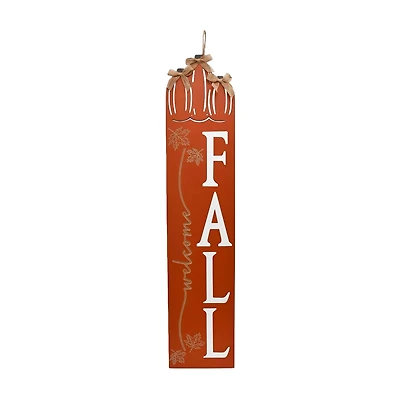Orange "Welcome Fall" Harvest Porch Sign, 40 in