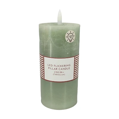 Unscented Multicolor LED Pillar Candle, 6 in, 4 Assorted Colors