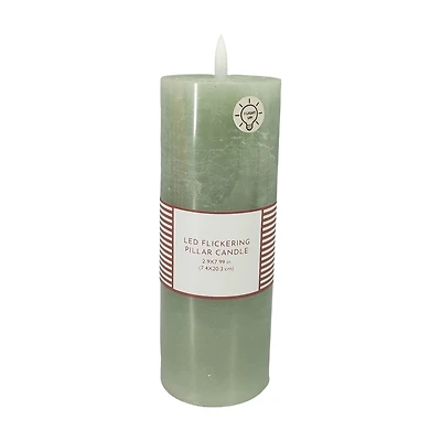 Unscented Multicolor LED Pillar Candle, 8 in, 4 Assorted Colors