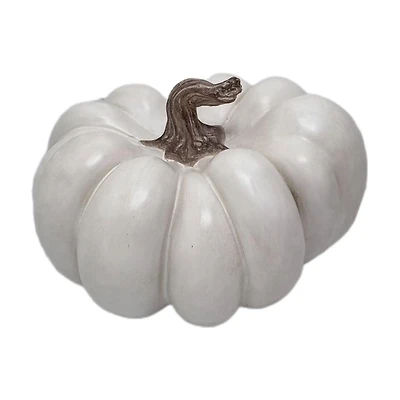 Harvest Cream Color Pumpkin Lump Décor, 9 in