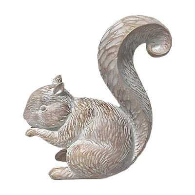 Resin Squirrel Tabletop Figurine, 8 in