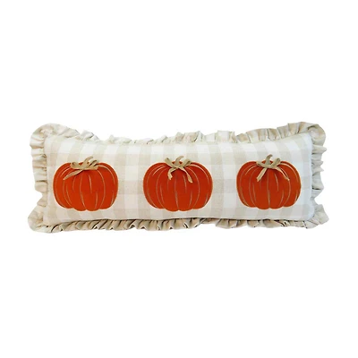 Polyester Pumpkins Lumbar Pillow, 34x12 in