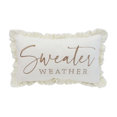 Sweater Weather Pillow, 20x12 in