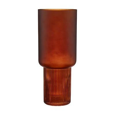 Brown Pillar Vase, 13 in