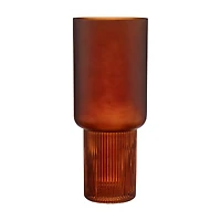 Brown Pillar Vase, 13 in