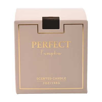 Perfect Pumpkin Scented Glass Boxed Candle, 7 oz