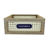 "Thankful" Medium Wood & Metal Crate