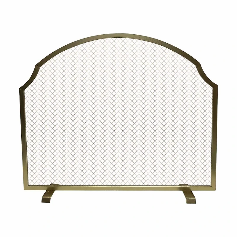 Gold Metal Fire Screen