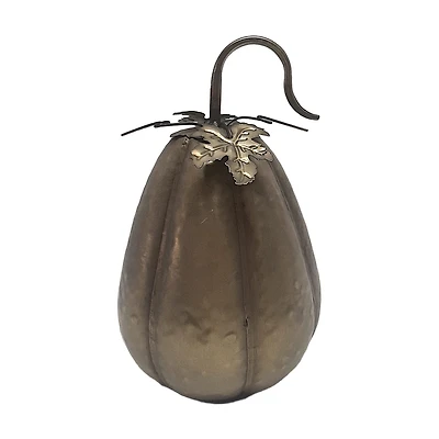 Bronze Metal Tall Pumpkin Decor