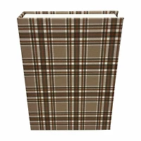 Fall Harvest Plaid Faux Book Storage Box, Medium