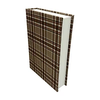 Fall Harvest Plaid Faux Book Storage Box, Medium