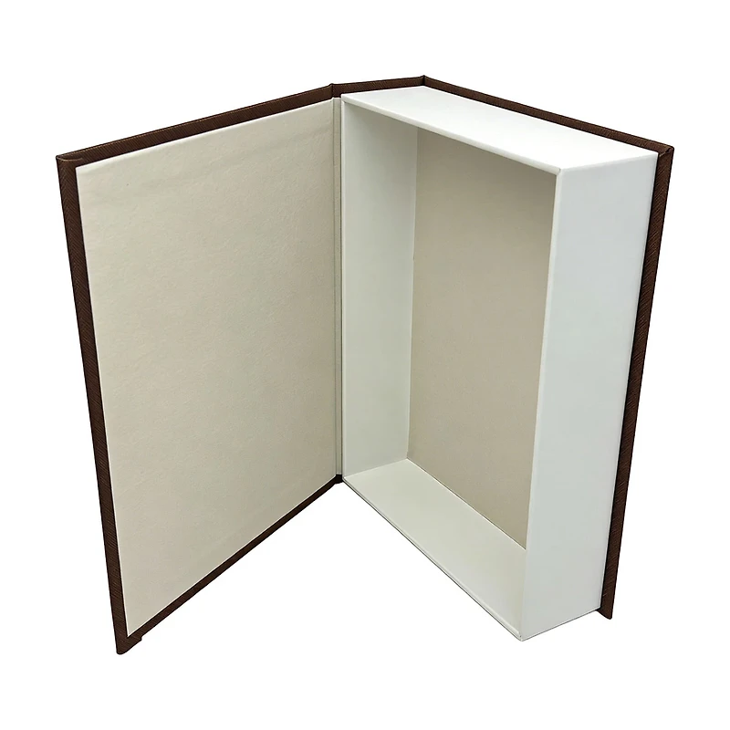 Fall Harvest Brown Faux Book Storage Box, Large