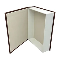Fall Harvest Brown Faux Book Storage Box, Large