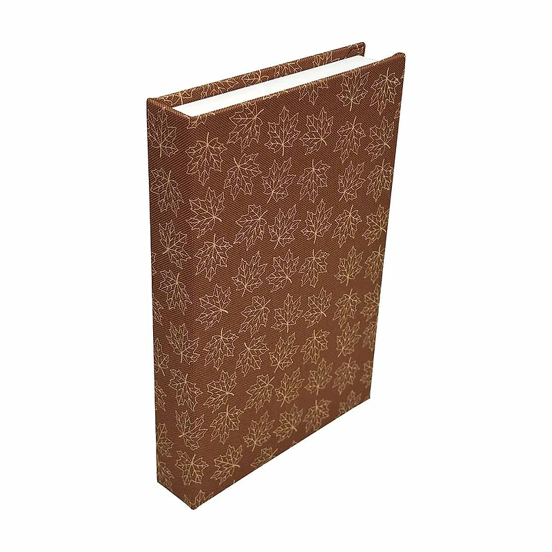 Fall Harvest Foilage Leaves Faux Book Storage Box, Small