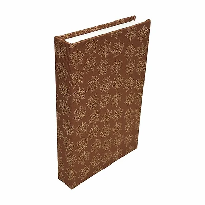 Fall Harvest Foilage Leaves Faux Book Storage Box, Small