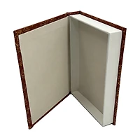 Fall Harvest Foilage Leaves Faux Book Storage Box, Small