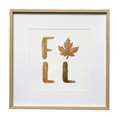 Brown & White MDF Fall Wall Art, 24x24 in