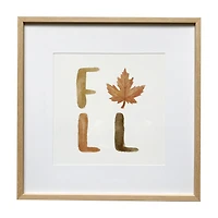 Brown & White MDF Fall Wall Art, 24x24 in