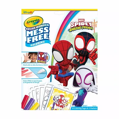 Crayola Color Wonder, 10 Spiderman Coloring Pages & 3 Mess Free Markers