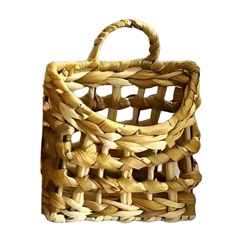 Small Handwoven Natural Hanging Basket
