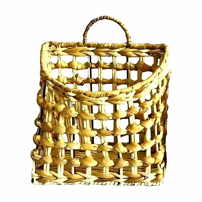 Medium Handwoven Natural Hanging Basket