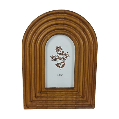 Summer Vintage-Style Pine and MDF Arched Photo Frame, 6x4x8 in
