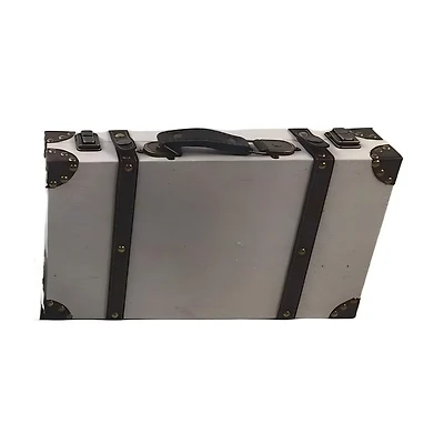 Summer Off-White MDF and Iron Decorative Suitcase