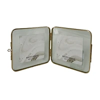 Summer Gold Glass Double-Sided Photo Frame, 4.5 in x 4.5 in