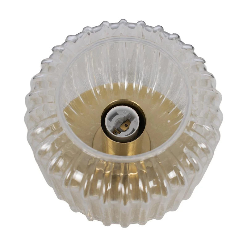 Summer Clear Glass Uplight Lamp, 6x5.5 in