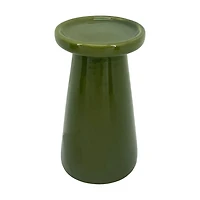 Fall Harvest Green Ceramic Pillar Candleholder