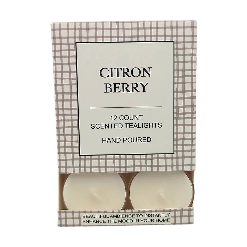 Citron Berry Scented Tealight Candles, 12 ct
