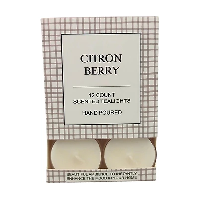Citron Berry Scented Tealight Candles, 12 ct