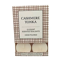 Cashmere Tonka Scented Tealight Candles, 12 ct