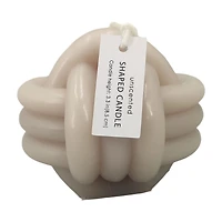 Gray Knot Shaped Unscented Candle 3.3 in