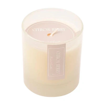 Gray Citron Berry Scented Glass Candle, 8 oz
