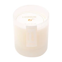 White Cashmere Scented Glass Candle, 8 oz