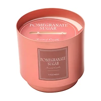 Iridescent Pomegranate Sugar Glass Scented Candle, Orange, 17 oz