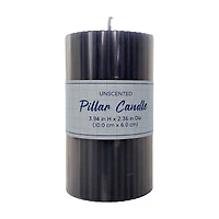 Ribbed Pillar Candle