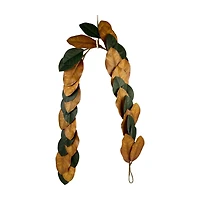 Fall Green Plastic Magnolia Leaf Garland, 60 in