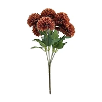 Fall Harvest Red Artificial Chrysanthemum Bush, 14 in