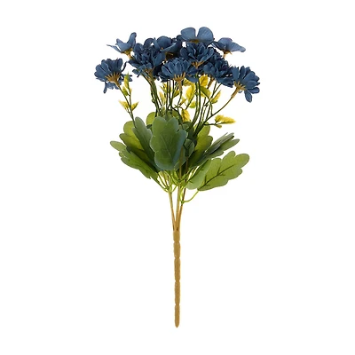 Harvest Blue Artificial Wildflower Floral Pick, 14 in