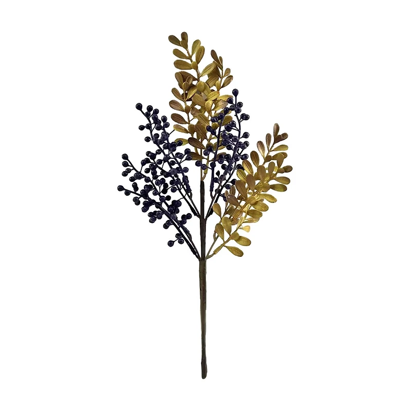 Fall Harvest Artificial Blue Berry Pick, 14 in