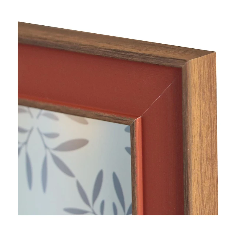 Orange Photo Frame with Blue Patterned Mat, 4x6 in