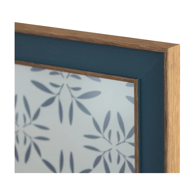Blue Photo Frame with Patterned Mat, 5x7 in